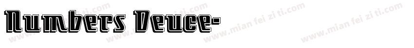 Numbers Deuce字体转换